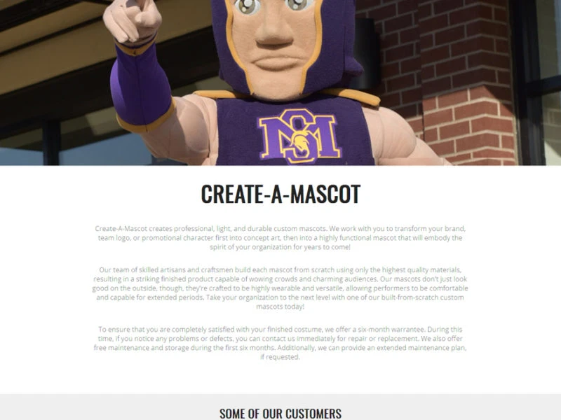 Create a Mascot, Website for Mascot creation